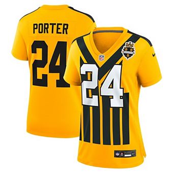 Women's Nike Joey Porter Jr. Gold Pittsburgh Steelers Alternate 1933 Throwback Game Jersey