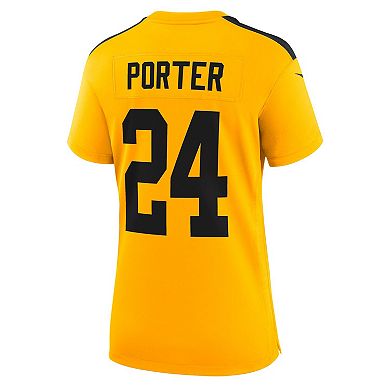 Women's Nike Joey Porter Jr. Gold Pittsburgh Steelers Alternate 1933 Throwback Game Jersey
