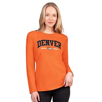 Women's G-III 4Her by Carl Banks Orange Denver Broncos Best Play Long Sleeve T-Shirt