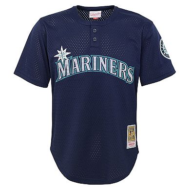 Youth Mitchell & Ness Ichiro Suzuki Navy Seattle Mariners Cooperstown Collection Mesh Batting Practice Jersey