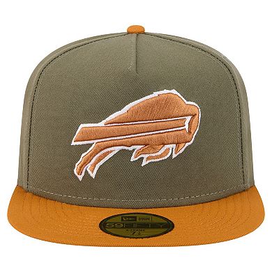 Men's New Era Olive/Brown Buffalo Bills Color Pack A-Frame 59FIFTY Fitted Hat