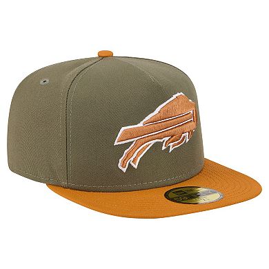 Men's New Era Olive/Brown Buffalo Bills Color Pack A-Frame 59FIFTY Fitted Hat