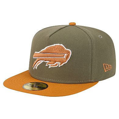 Men's New Era Olive/Brown Buffalo Bills Color Pack A-Frame 59FIFTY Fitted Hat