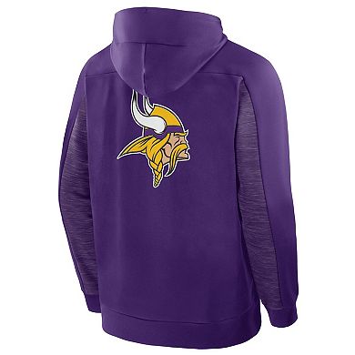 Men's Fanatics Purple Minnesota Vikings Checkdown Pass Full-Zip Hoodie