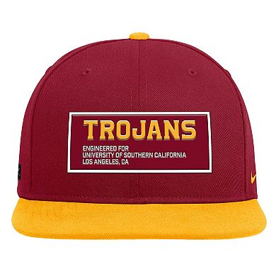 Men's Nike Cardinal/Gold USC Trojans 2025 On-Field Patch Pro Dri-FIT Snapback Hat