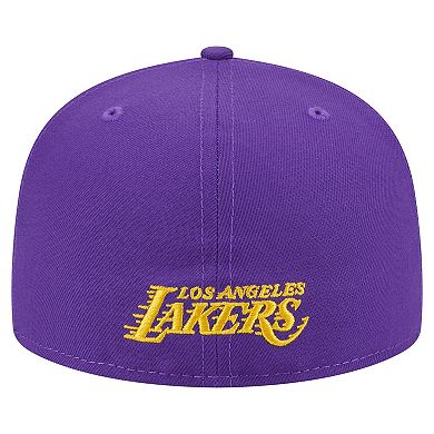 Men's New Era Purple Los Angeles Lakers Deceptor 59FIFTY Fitted Hat