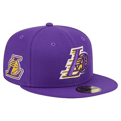 Men's New Era Purple Los Angeles Lakers Deceptor 59FIFTY Fitted Hat