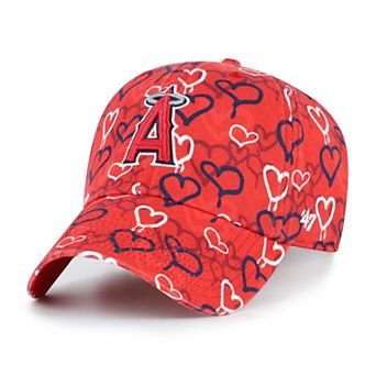 Girls Youth '47 Red Los Angeles Angels Mural Clean Up Adjustable Hat