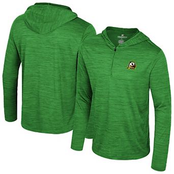 Men's Colosseum Green Oregon Ducks Always Sunny Lightweight Quarter-Zip Hoodie