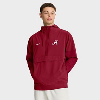 Men's Nike Crimson Alabama Crimson Tide Anorak Half-Zip Hoodie Jacket