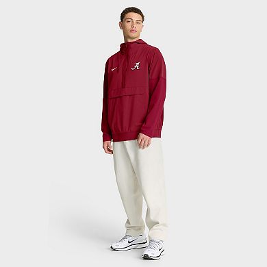 Men's Nike Crimson Alabama Crimson Tide Anorak Half-Zip Hoodie Jacket