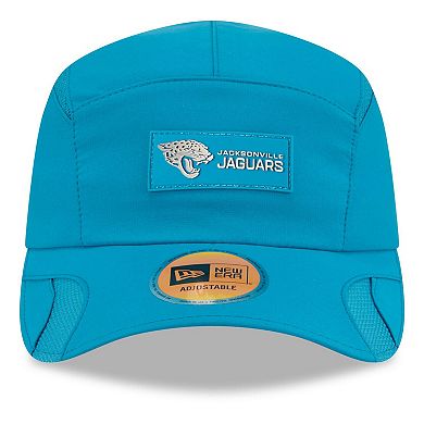 Men's New Era Teal Jacksonville Jaguars 2025 Sideline Runner Adjustable Hat