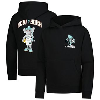 Youth OuterstuffBlack New York Liberty Ellie Standing Mascot Hoodie