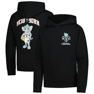 Youth OuterstuffBlack New York Liberty Ellie Standing Mascot Hoodie