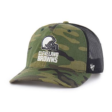 Men's '47 Camo Cleveland Browns Trucker Adjustable Hat