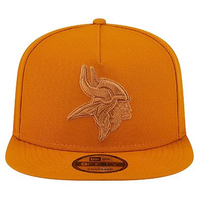 Men's New Era Brown Minnesota Vikings Color Pack A-Frame 9FIFTY Snapback Hat
