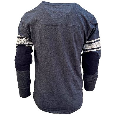 Youth Wes & Willy Navy Dallas Cowboys Football Long Sleeve T-Shirt