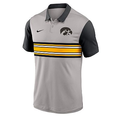 Men's Nike Gray/Black Iowa Hawkeyes Vapor Performance Polo