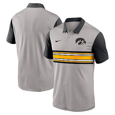 Men's Nike Gray/Black Iowa Hawkeyes Vapor Performance Polo
