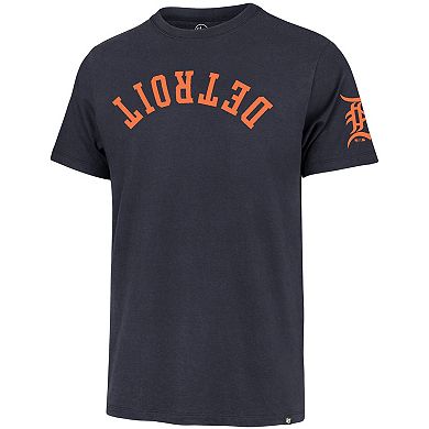 Men's '47 Navy Detroit Tigers Upside Down Two-Peat Franklin T-Shirt