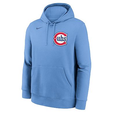 Men's Nike Pete Crow-Armstrong Light Blue Chicago Cubs Player Name & Number Club Fleece Pullover Hoodie