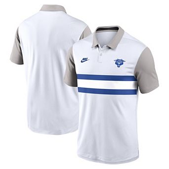Men's Nike White/Gray Kentucky Wildcats Athletic Prep Legacy Logo Vapor Performance Polo