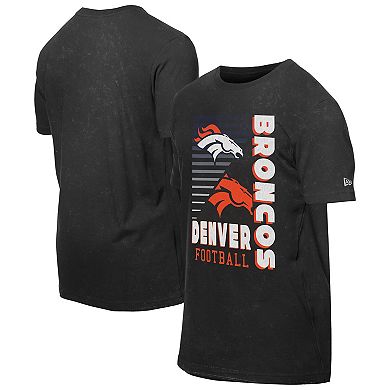 Men's New Era Black Denver Broncos Enzyme Washed Oversized T-Shirt