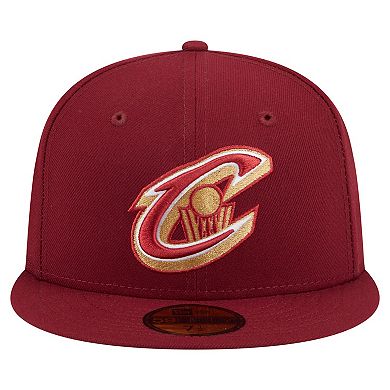 Men's New Era Wine Cleveland Cavaliers Deceptor 59FIFTY Fitted Hat