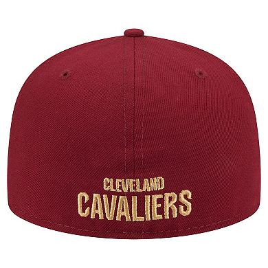 Men's New Era Wine Cleveland Cavaliers Deceptor 59FIFTY Fitted Hat
