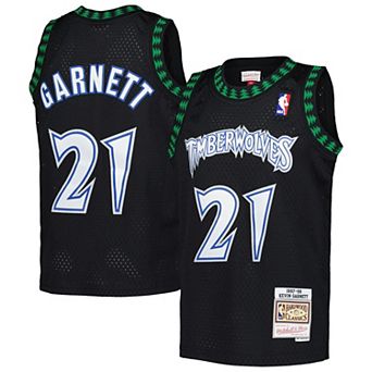 Youth Mitchell & Ness Kevin Garnett Black Minnesota Timberwolves 1997/98 Hardwood Classics Swingman Jersey