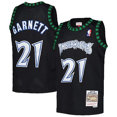 Youth Mitchell & Ness Kevin Garnett Black Minnesota Timberwolves 1997/98 Hardwood Classics Swingman Jersey