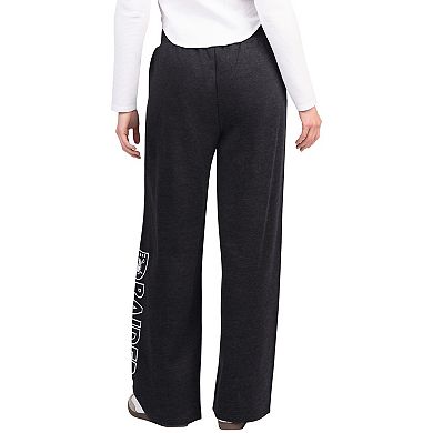 Women's G-III 4Her by Carl Banks Black Las Vegas Raiders Field Wide Leg Sweatpants