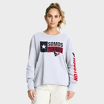 Women's Fanatics White Houston Texans Hometown Legacy Long Sleeve T-Shirt