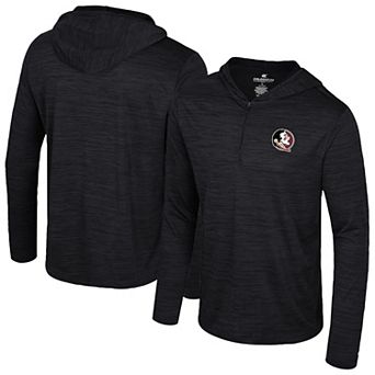 Men's Colosseum Black Florida State Seminoles Always Sunny Lightweight Quarter-Zip Hoodie