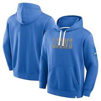Men's Fanatics Blue Detroit Lions New Horizons Heritage Pullover Hoodie