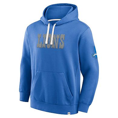 Men's Fanatics Blue Detroit Lions New Horizons Heritage Pullover Hoodie