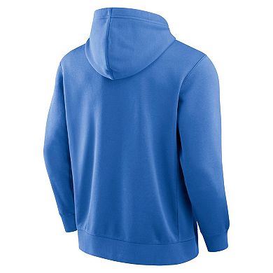 Men's Fanatics Blue Detroit Lions New Horizons Heritage Pullover Hoodie