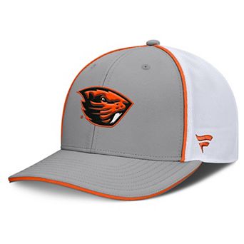 Men's Fanatics Gray/White Oregon State Beavers Rapid Trucker Adjustable Hat