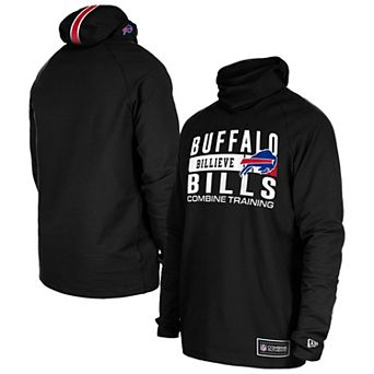 Men's New Era Black Buffalo Bills Functional Fandom Balaclava Helmet Stripe Tri-Blend Hoodie