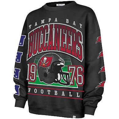 Women's '47 Charcoal Tampa Bay Buccaneers Go Big Oversized Pullover Sweatshirt