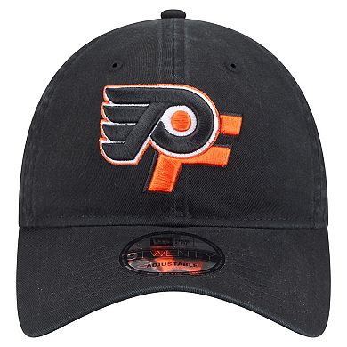 Men's New Era Black Philadelphia Flyers Deceptor 9TWENTY Adjustable Hat