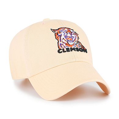 Men's '47 Light Orange Clemson Tigers Vault Clean Up Adjustable Hat