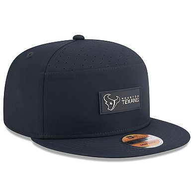 Men's New Era Navy Houston Texans 2025 Sideline Split Panel 9FIFTY Snapback Hat