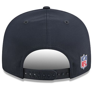 Men's New Era Navy Houston Texans 2025 Sideline Split Panel 9FIFTY Snapback Hat