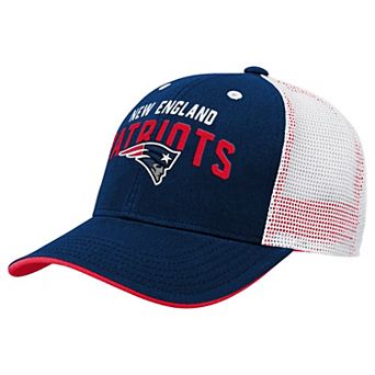Youth Outerstuff Navy New England Patriots Core Lockup Trucker Adjustable Hat