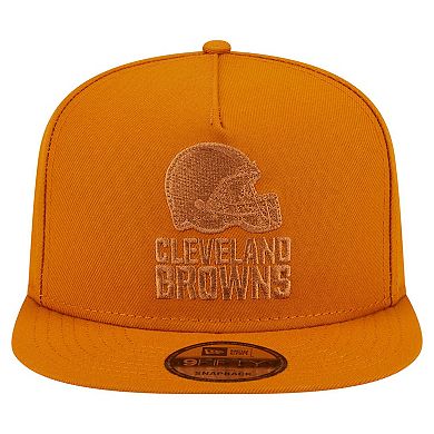 Men's New Era Brown Cleveland Browns Color Pack A-Frame 9FIFTY Snapback Hat