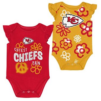 Girls Newborn & Infant Outerstuff Kansas City Chiefs The Sunshine Two-Piece Bodysuit Set