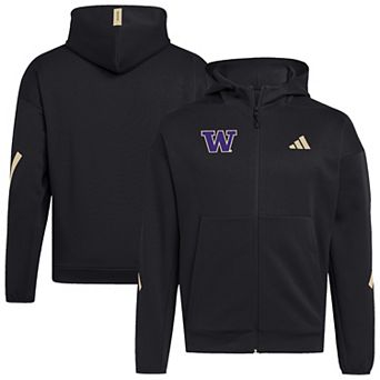 Men's adidas Black Washington Huskies Z.N.E. Full-Zip Hoodie