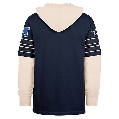 Men's '47 Navy Dallas Cowboys Split Zone Cornerback Duo Hoodie