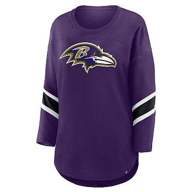 Women's Fanatics Purple Baltimore Ravens Redzone 3/4-Sleeve T-Shirt